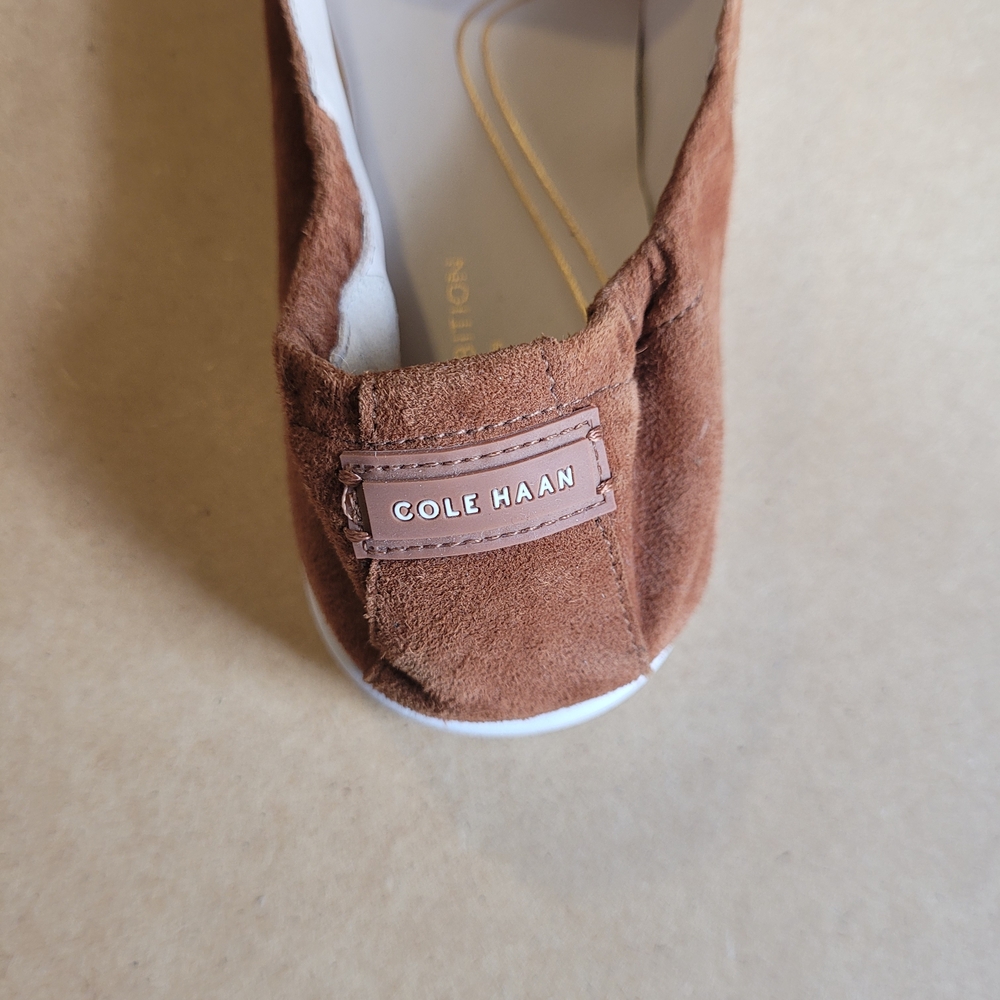 Cole Haan Tan Suede Women's Grand Ambition Amador Flats - Picture 4 of 4